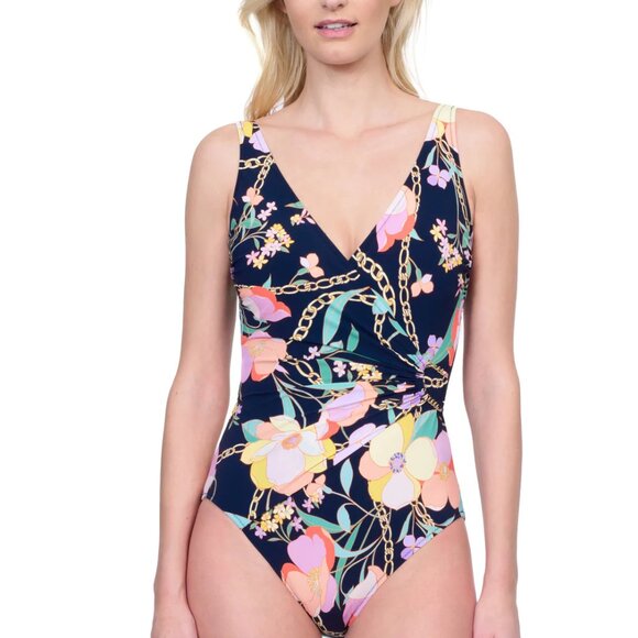 Gottex  Memories of Capri Printed Wrap One Piece Swimsuit - Picture 1 of 3